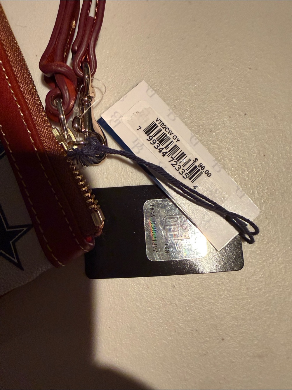 Dooney & Bourke Dallas Cowboy’s Wristlet (8”x4.5”) - Picture 5 of 10